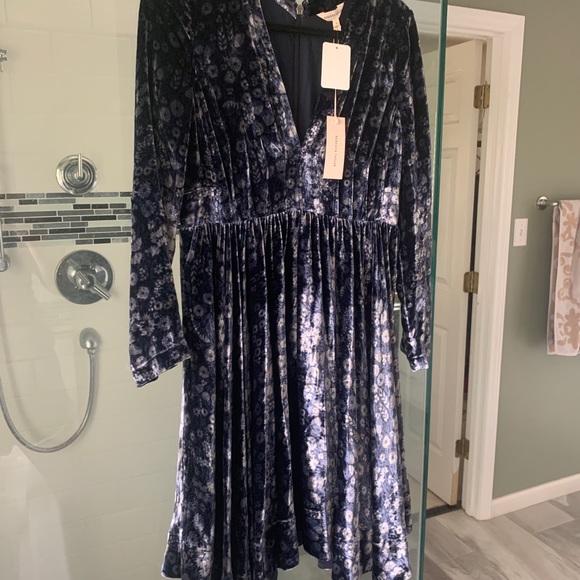 Rebecca Taylor Velvet floral mini dress - Picture 5 of 5